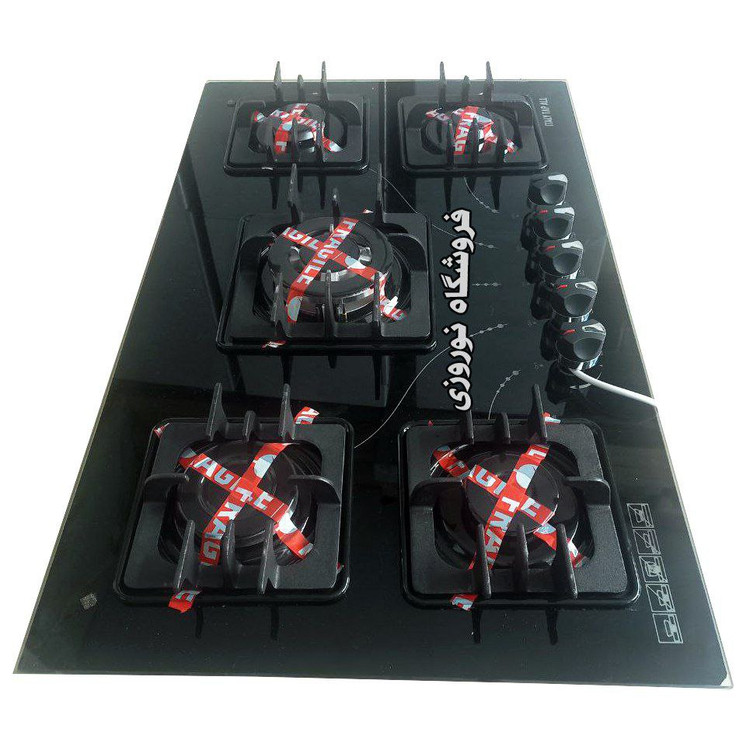 اجاق گاز صفحه ای 5 شعله شیشه ای مدل M6